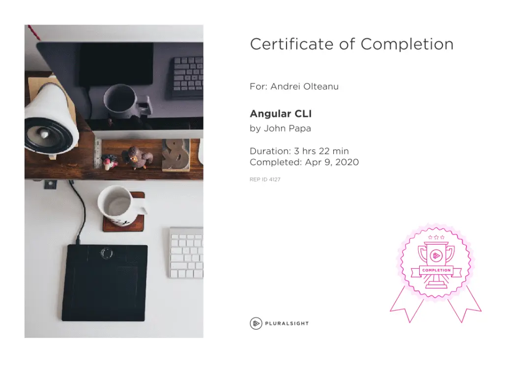 Certificate Angular CLI image